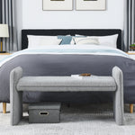 Bedroom storage stool, linen fabric storage stool, large storage space,44.48 inches, can be used for bed end, living room, entrance-GREY W487P186351-djyc