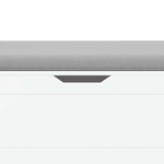 Kids Toy Box Chest, White Rubber Wood Toy Box for Boys Girls, Large Storage Cabinet with Cushion Seat Bench/Flip-Top Lid/Safety Hinge, Toy Storage Organizer Trunk for Nursery, Playroom W808P166755-djyc