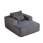 62.5-Inch Corduroy Sponge Sofa Lounge Chair,No Assembly Required,Fluffy Modern Sleeper Chair for Indoor Living Room Bedroom W834P206041-djyc