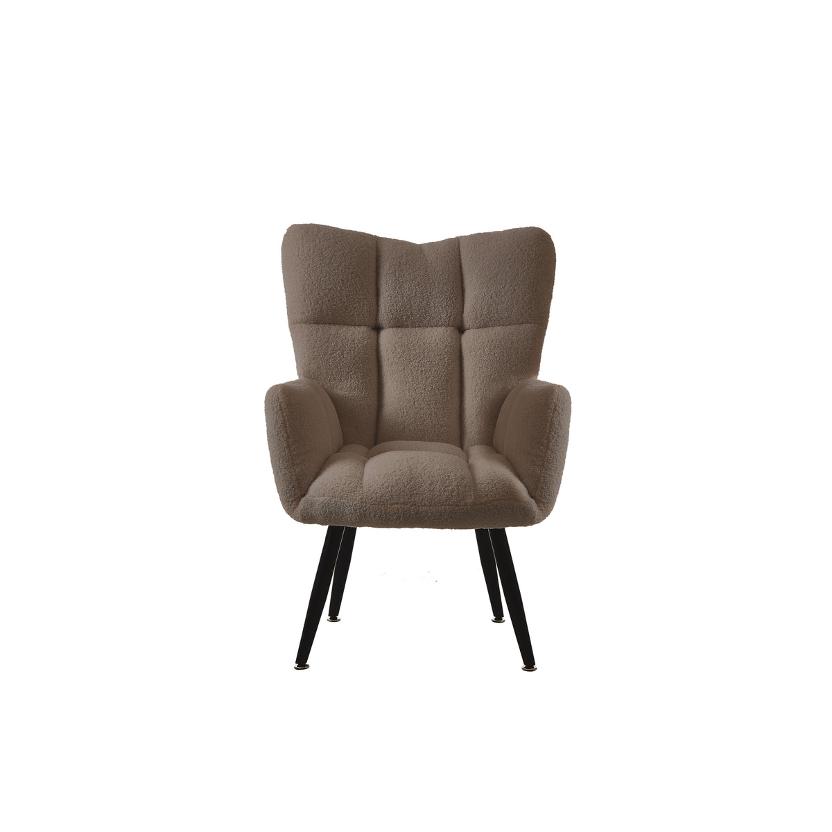 Modern Single Sofa Armchair with High Backrest Comfy Reading Chair for Small Spaces/Living Room/Bedroom/Apartment (COLOR:BROWN) W1669P175504-djyc