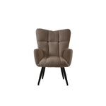 Modern Single Sofa Armchair with High Backrest Comfy Reading Chair for Small Spaces/Living Room/Bedroom/Apartment (COLOR:BROWN) W1669P175504-djyc