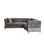 81.5-Inch Chenille Corner Sofa , L-Shaped Sectional Couch, 5-Seater Corner Sofas with 3 Cushions for Living Room, Bedroom, Apartment, Office W834S00262-djyc