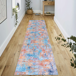 MAVAL Multi Washable Rug 2'6'' x 10' Runner Rug (Multi, 2'6'' x 10')-B189P188964