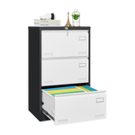 3 Drawer Metal Lateral File Cabinet with Lock,Office Vertical Files Cabinet for Home Office/Legal/Letter/A4,Locking Metal File Cabinet,Assembly Required W1247118746-djyc