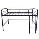 Metal Twin Loft Bed , Twin Size High Loft Bed Black W84041894-djyc