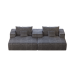 55-inch Chenille Sponge Sofa Lounge Chair,No Assembly Required,Fluffy Modern Sleeper Chair for Indoor Living Room Bedroom W834P221021-djyc