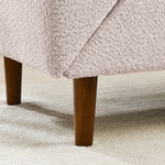 Convertible Futon Sofa Bed, Comfy Loveseat Sleeper Sofa with Adjustable Armrest, Strengthen Wood, Thick Padded Cushion, Small 2 Seater Couch for Living Room, Bedroom, Pink W487P180472-djyc