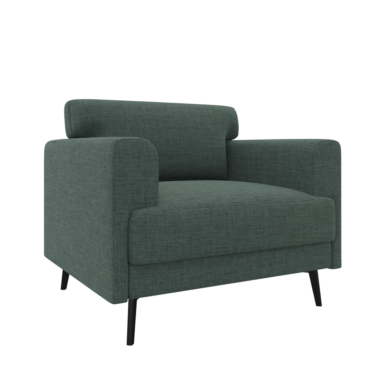 Stylish Curved Design Single Sofa Chair: High-Density Foam & Premium Fabric FU01060-wz