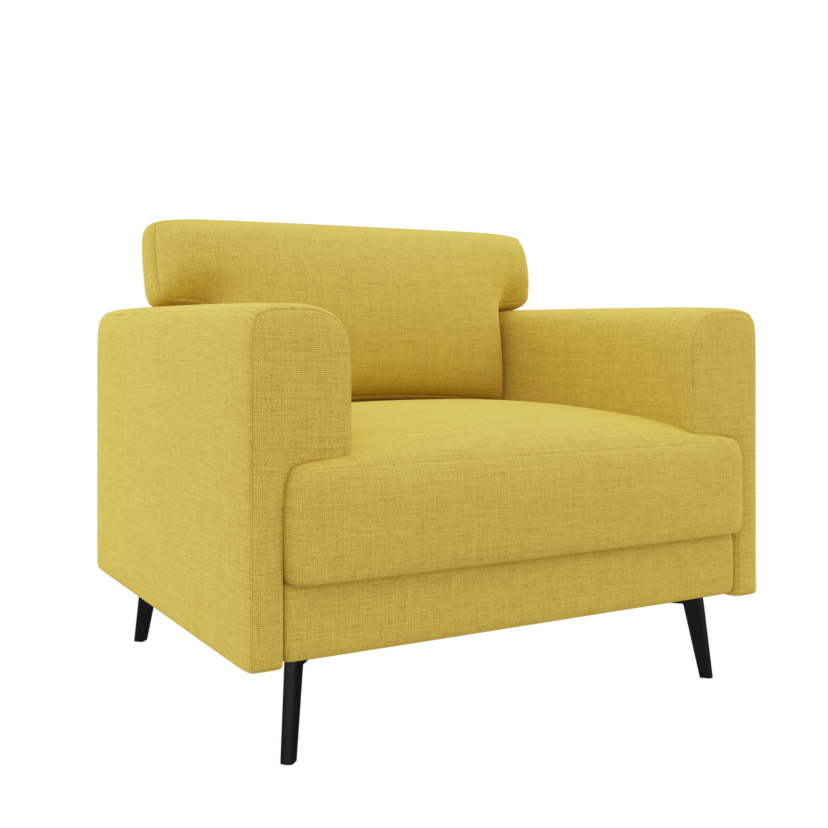 Stylish Curved Design Single Sofa Chair: High-Density Foam & Premium Fabric FU01060-wz