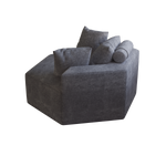 54''L Chenille Sponge single sofa,No Assembly Required,Fluffy Modern Sleeper Chair for Living room, Bedroom, Lounge and Projection Room W834P221043-djyc