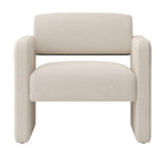 BEIGE single sofa chair, upholstered comfortable chair with armrests, for dining room/bedroom/living room/reception - BEIGE (30.9"*30.51"*30.11") W487P183018-djyc