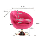 360 Degree Swivel Cuddle Barrel AccentChairs, Round Armchairs with Wide Upholstered, FluffyFabric Chair for Living Room, Bedroom, Office, Waiting Rooms W1539P147084-djyc