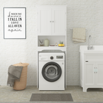 Over The Toilet Storage Cabinet, Bathroom Shelf Over Toilet, Bathroom Storage Cabinet Organizer,Wood Bathroom Space Saver, White W808P175909-djyc