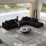 Oversized sponge cloud sofa,Modern Upholstered Sectional Sofa Couch Set,Modular 162" L Shaped Sectional Living Room Sofa Set With 6 Pillows,Free Combination Sofa Couch for Living Room,Bedroom W834S00325-djyc