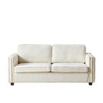 Convertible Sleeper Sofa with Memory Foam Mattress, 3-Seater Full Size Bed Couch for Living Rooms, Designed with Chenille Fabric W834S00280-djyc