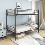 Twin over Twin Bunk Bed, Metal Frame with Ladder W84034154-djyc