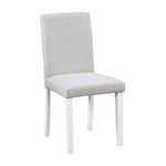 5 Piece Wooden Dining Table Set, Kitchen Table Set with a Square Table and 4 Upholstered Chairs, Wooden Dining Room Table with Crystal Decoration and Chairs Set for Kitchen, Dining Room, White W1998S00043-djyc