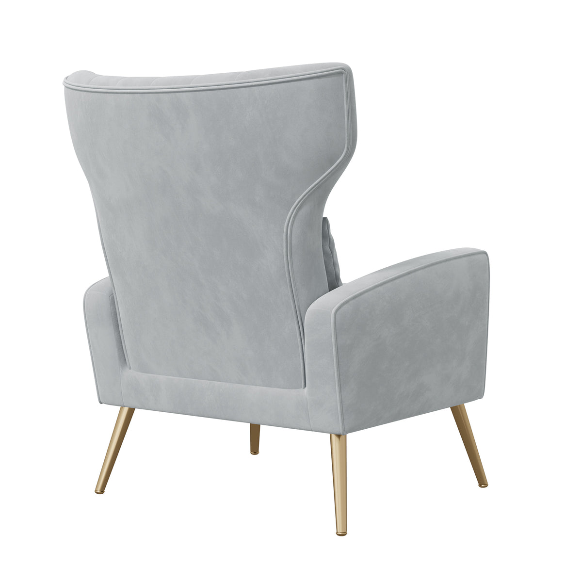 Fashionable High-Back Velvet Upholstered Armchair: High-Density Foam & Adjustable Feet FU01055-wz