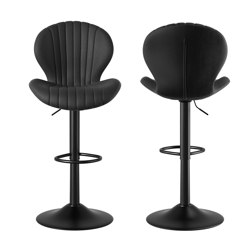 Modern Minimalist 360° Rotating Bar Stool: Resilient Foam & Ergonomic Design FU01023-wz