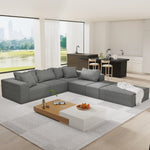 Modern Upholstered Sectional Sofa Couch Set,Modular 132" L Shaped Sectional Living Room Sofa Set With 6 Pillows,Free Combination Sofa Couch for Living Room,Bedroom W834S00312-djyc