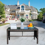 Outdoor patio Furniture 1 Coffee Table with clear tempered glass W20966895-djyc