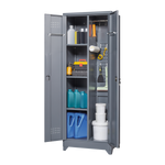 Metal Storage Cabinets, Cleaning Tool Cabinet with Locking Door, Tall Broom Tool Organizer and Storage, Large Storage Cabinet for Kitchen, Pantry, Office, Shop W328P193783-djyc