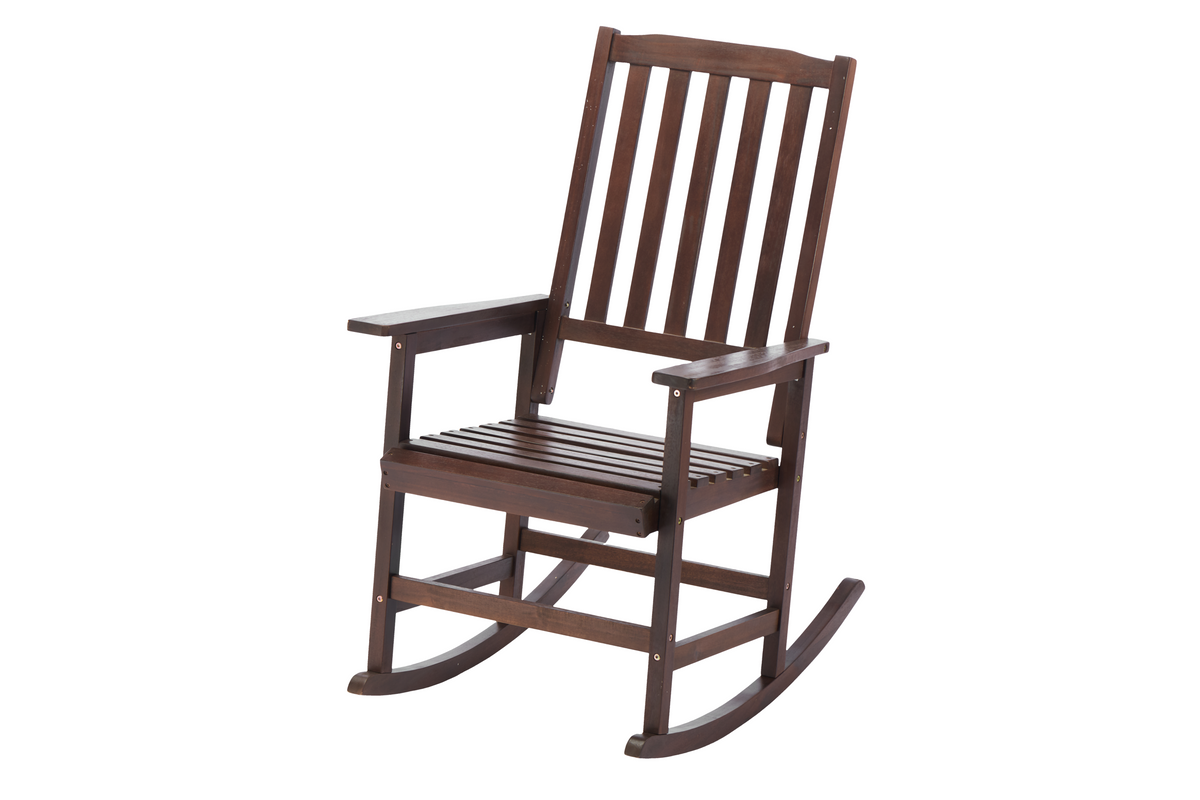 Acacia Indoor Rocking Chair, Outdoor Solid Wood Patio Furniture New Style Brown W2640P198341-djyc