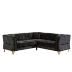 81.5-Inch Chenille Corner Sofa , L-Shaped Sectional Couch, 5-Seater Corner Sofas with 3 Cushions for Living Room, Bedroom, Apartment, Office W834S00263-djyc