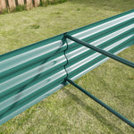 Raised Garden Bed Kit - Metal Raised Bed Garden 7.6x3.7x0.98ft for Flower Planters, Vegetables Herb Green W84090997-djyc