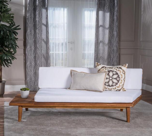 HILLCREST White Wood Frame 2-Seater Sofa – Soft, Comfortable, and Easy to Disassemble & Clean 61288.00LSBWHI-djyc