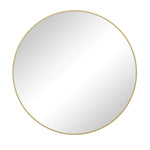 Wall Mirror 36 Inch Gold Circular Mirror Metal Framed Mirror Round Vanity Mirror Dressing Mirror, for Bathroom, Living Room, Bedroom Wall Decor W1435127089-djyc