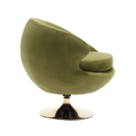 360 Degree Swivel Cuddle Barrel AccentChairs, Round Armchairs with Wide Upholstered, FluffyFabric Chair for Living Room, Bedroom, Office, Waiting Rooms W1539P147083-djyc