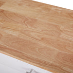 K&K Rolling Kitchen Island with Storage, Kitchen Cart with Rubber Wood Top, Spacious Drawer with Divider and Internal Storage Rack, Kitchen Island on Wheels with Adjustable Shelf Tower Rack, White WF316601AAW-djyc