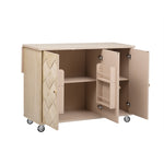 K&K 51.2"W Ash Veneer (Not Cheap Paper) Solid Wood Handwoven Kitchen Island with Drop Leaf, Coastal Kitchen Island on Wheels with Internal Storage Rack, Rolling Kitchen Cart, Nature Wood N707P207916Y-djyc