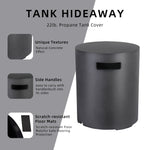 Faux Dark Concrete Texture Fire Pit Cover Outdoor Gas Tank W2029P164037-djyc