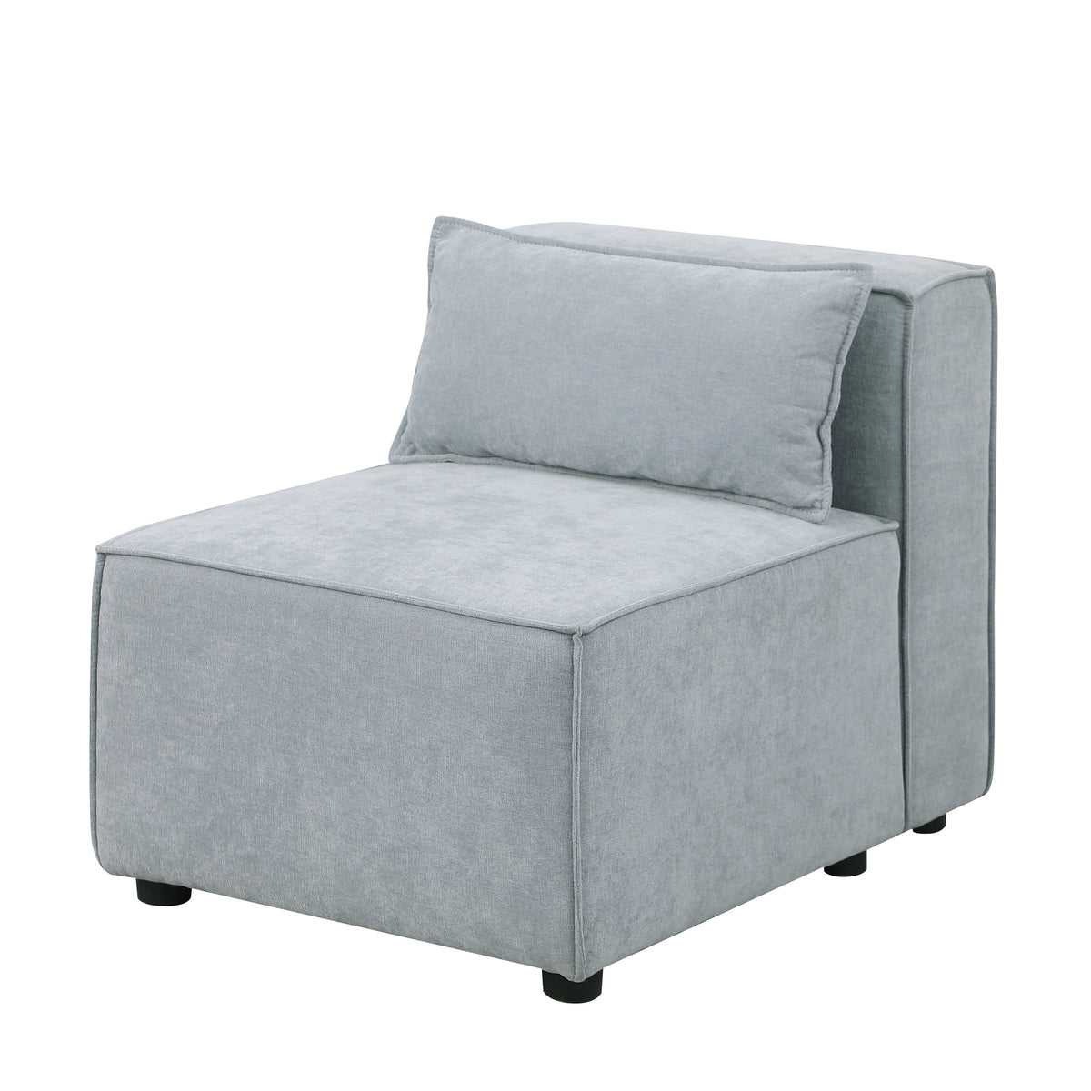 modular sofa Grayish bluechenille fabric,simple and grand, the seat and back is very soft. this is also a KNOCK DOWN sofa W1099P183965-djyc