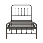 Metal Platform Bed Frame with Headboard No Box Spring Needed Twin BLACK W84068777-djyc