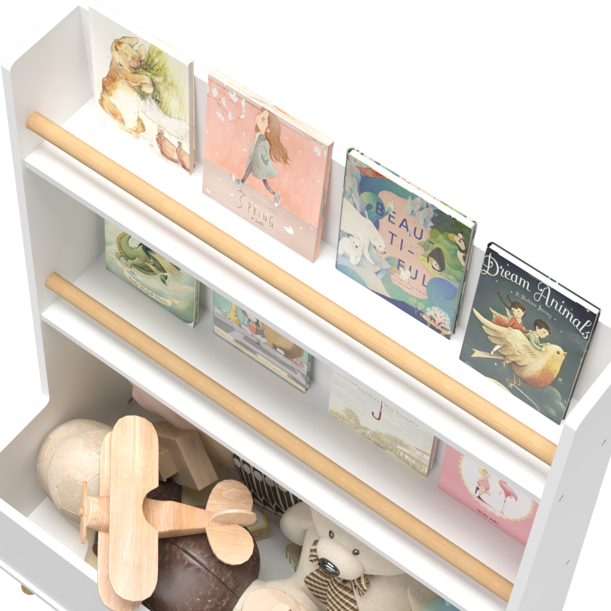 Kids Bookshelf, Book and MagazineRack, Book Organizer, toy Storage Cabinet Organizer, White W808127562-djyc