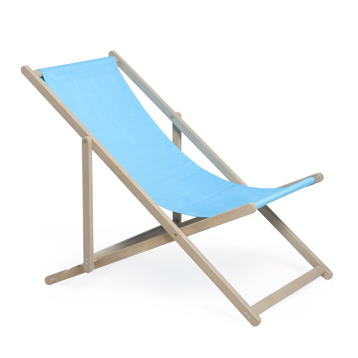 Beach Sling Patio Chair Set of 2,Wooden Folding Outdoor Chairs for Outside 3 Level Height Adjustable, Portable Reclining Beach Chair W1390119194-djyc