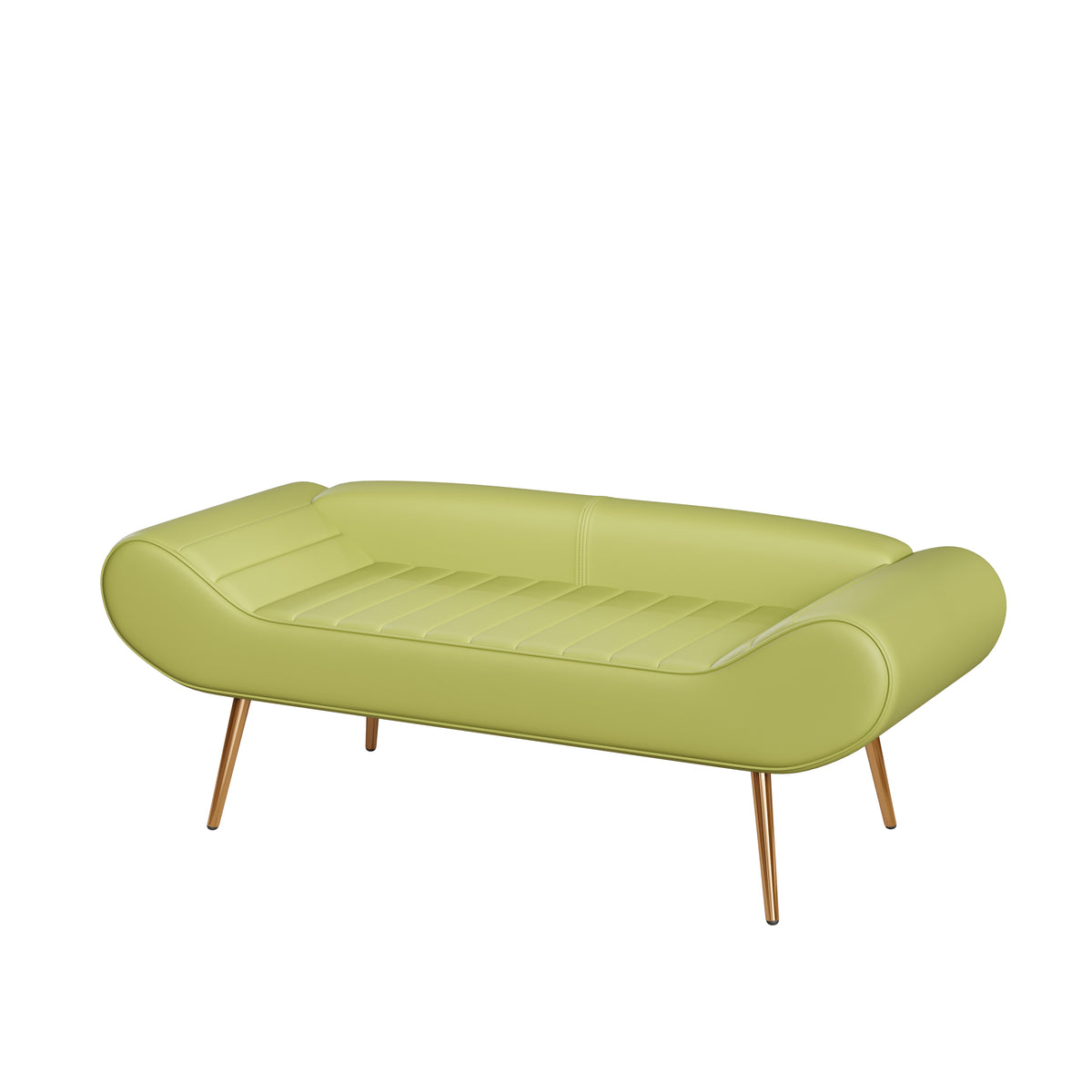 Versatile Green 57-Inch Sofa Stool with PVC Fabric: Perfect for Bedside or Porch Addition W1278122705-djyc