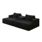 55-inch Chenille Sponge Sofa Lounge Chair,No Assembly Required,Fluffy Modern Sleeper Chair for Indoor Living Room Bedroom W834P221019-djyc