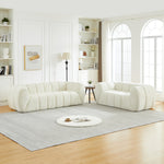 Chenille Pure Foam Sofa, Modern Quilted Cloud Sofa, Deep-Seat Chenille Pure Foam Sofa, Comfortable Modern Sofa, Suitable for Living Rooms, Bedrooms, and Apartments-W834S00638