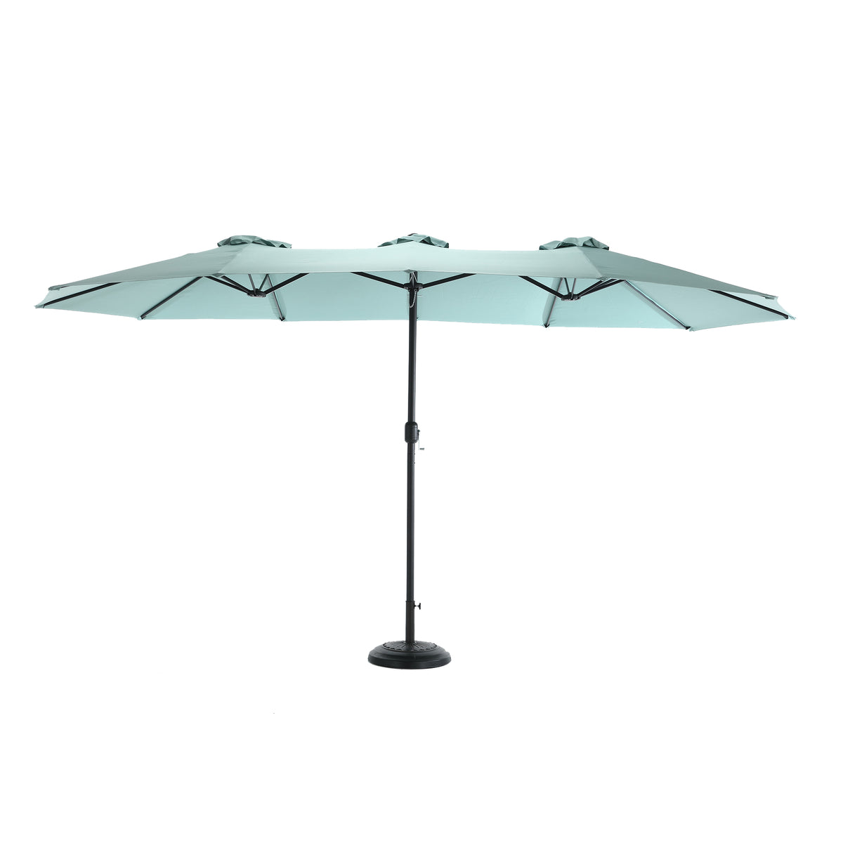 14.8 Ft Double Sided Outdoor Umbrella Rectangular Large with Crank ( Light green ) W640140334-djyc
