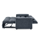 Loveseats Sofa Bed with Pull-out Bed,Adjsutable Back,Blue+ Grey W487109971-djyc