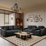 Cozy & Durable Flannelette Sofa: Supportive Cushions, Sturdy Hardwood Frame, and Modern Design W2121S00003-djyc