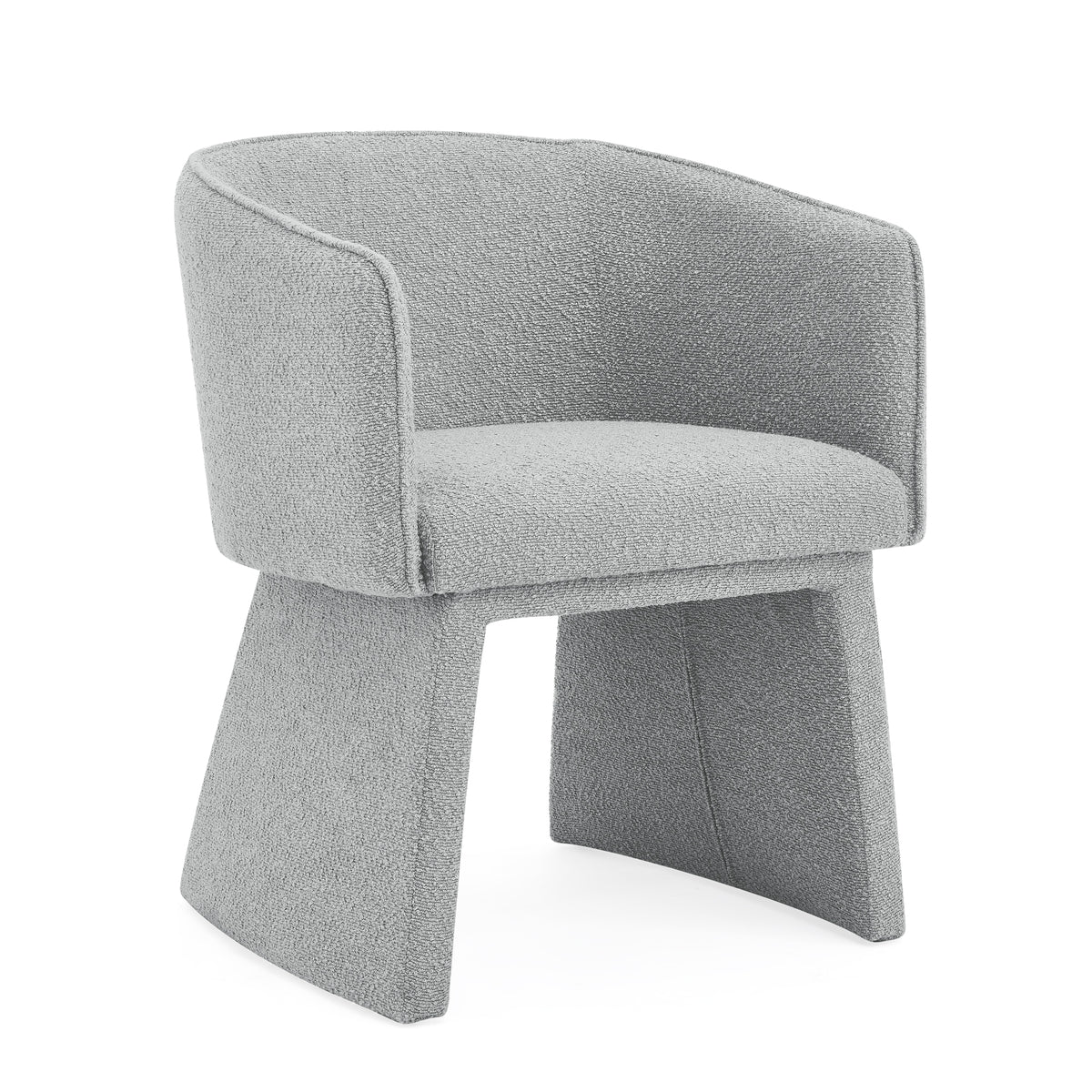 Modern style simple and elegant chair, grey leisure chair, suitable for dining/bedroom/living room/reception desk (assembly required)-Grey W487P186355-djyc