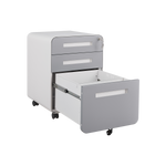 3 Drawer Mobile File Cabinet Under Desk Office,Simple Style Versatile Storage Cabinet for Legal/Letter/A4 Files, 5 Wheel Design Anti-Tilting Cold Rolled Steel Waterproof Moisture-Proof Black W1247P145909-djyc