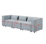 modular sofa BEIGEchenille fabric,simple and grand, the seat and back is very soft. this is also a KNOCK DOWN sofa W1099S00121-djyc