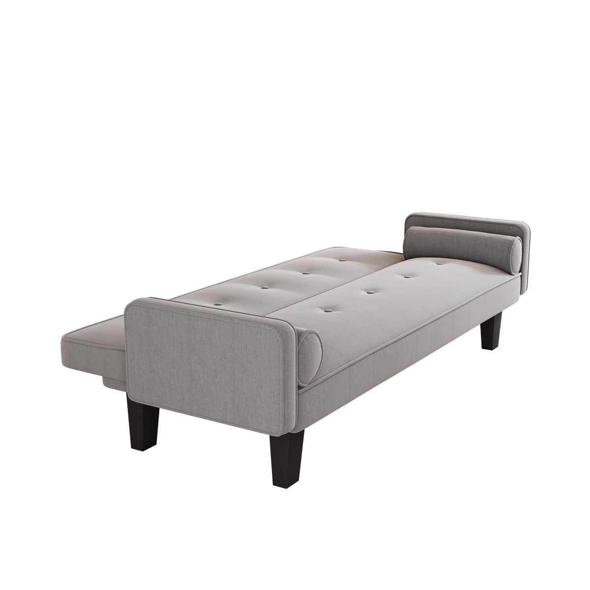 The sofa can be converted into a sofa bed, including two pillows, 72 "beige cotton linen sofa bed suitable for family living rooms W1278126839-djyc