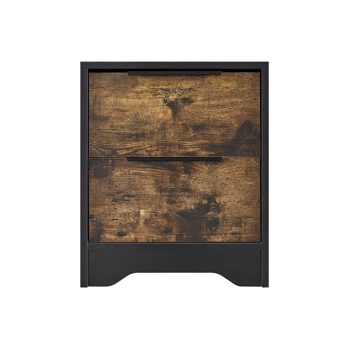 Black Wooden Nightstand with Two Drawers for Bedrooms and Other Places. W328127497-djyc